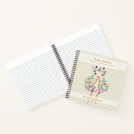 Boho GIRAFFE Baby shower Planner Notitieboek Journ (Binnen)