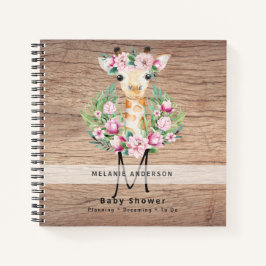 Boho GIRAFFE Baby shower Planner Notitieboek Journ