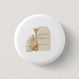 Boho Giraffe Baby shower Ronde Button 3,2 Cm