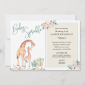 Boho Giraffe Baby Sprinkle-neutraal geslacht Kaart (Voorkant)