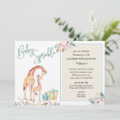 Boho Giraffe Baby Sprinkle-neutraal geslacht Kaart (Staand voorkant)