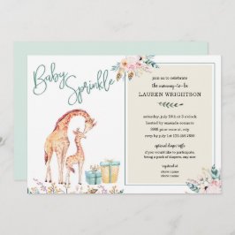 Boho Giraffe Baby Sprinkle-neutraal geslacht Kaart