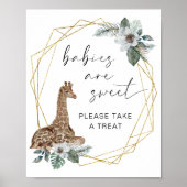 Boho Giraffe baby's zijn lekker gebarsten Poster (Voorkant)