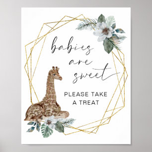 Boho Giraffe baby's zijn lekker gebarsten Poster