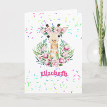 Boho Giraffe Bloemen Naam Meisjes, Tiener Cadeaus