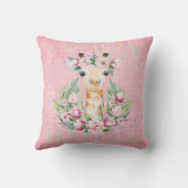 Boho-giraffe bloemen vernoemde meisjes, tiener cad kussen (Achterkant)