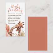 Boho Giraffe Boeken voor Baby Kaart Visitekaartje (Voorkant / Achterkant)