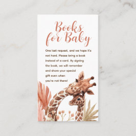 Boho Giraffe Books for Baby Kaart Visitekaartje