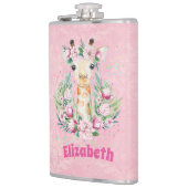 Boho Giraffe Flowers Named Girls, Tiener cadeaus Heupfles (Links)