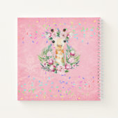 Boho Giraffe Flowers Named Girls, Tiener cadeaus Notitieboek (Achterkant)