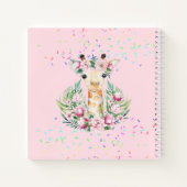 Boho Giraffe Flowers Named Girs, Tiener cadeaus Notitieboek (Achterkant)