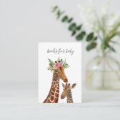 Boho Giraffe Mama + Baby Boekaanvraag Informatiekaartje (Staand voorkant)