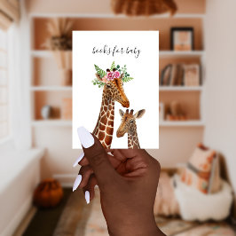 Boho Giraffe Mama + Baby Boekaanvraag Informatiekaartje