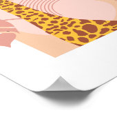 Boho Giraffe Oerwoud Plant Poster Wall Art (Hoek)