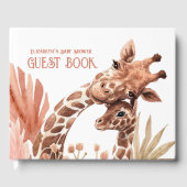 Boho Giraffe Safari Baby shower Gastenboek (Voorkant)