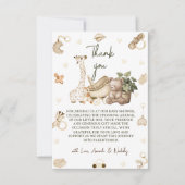 Boho Giraffe & Speelgoed Genderneutraal Baby showe Bedankkaart (Voorkant)