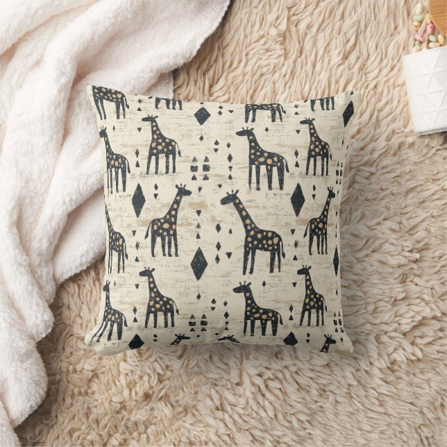 Boho-giraffe-stammespatroon Kussen (Deken)