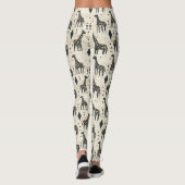 Boho-giraffe-stammespatroon Leggings (Achterkant)