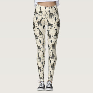 Boho-giraffe-stammespatroon Leggings