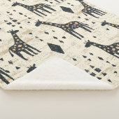 Boho-giraffe-stammespatroon Sherpa Deken (3/4)