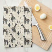 Boho-giraffe-stamppatroon Theedoek (Quarter Fold)