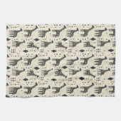 Boho-giraffe-stamppatroon Theedoek (Horizontaal)
