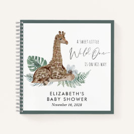 Boho Giraffe Watercolor Baby Shower Gastboek Notitieboek
