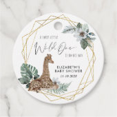 Boho Giraffe Waterverf Baby shower Dank u wel Bedankjes Labels (Voorkant)