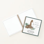 Boho Giraffe Waterverf Baby shower Guest Book Notitieboek (Binnen)
