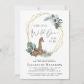 Boho Giraffe Waterverf Baby shower Kaart (Voorkant)