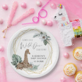 Boho Giraffe Waterverf Baby shower Papieren Bordje (Feest)