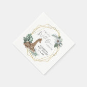 Boho Giraffe Waterverf Baby shower Servet (Hoek)