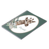 Boho Giraffe Waterverf Monogram Notitieboek (Linkerzijde)