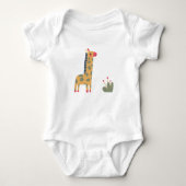 Boho Giraffeprint Baby Bodyoverall Romper (Voorkant)