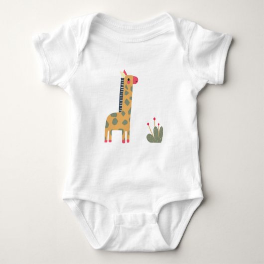Boho Giraffeprint Baby Rompertje (Voorkant)