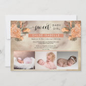 Boho Girl 3 Foto Pampas Grass | Floral Aankondiging (Voorkant)