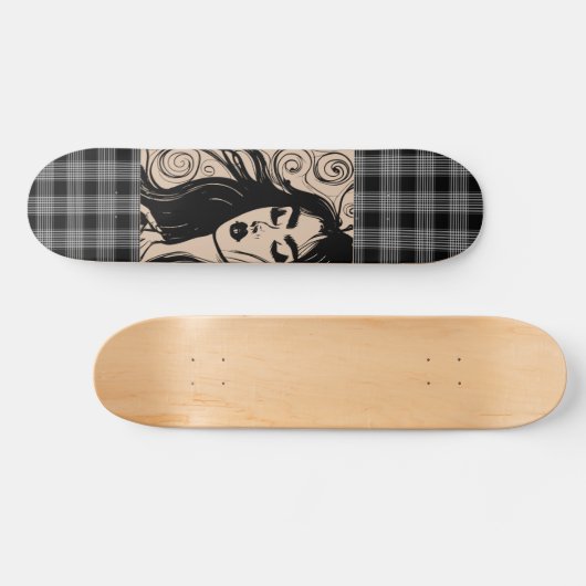 BOHO GIRL ART Skateboard Deck (Horizontaal)