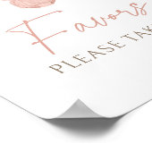 Boho Girl Babykleding Baby shower Favorieten Teken Poster (Hoek)