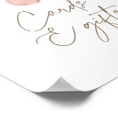 Boho Girl Babykleding Baby shower Kaarten en gesch Poster (Hoek)