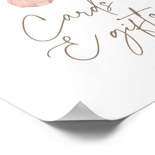 Boho Girl Babykleding Baby shower Kaarten en gesch Poster (Hoek)