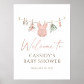 Boho Girl Babykleding Baby shower Welkomstbord Poster (Voorkant)