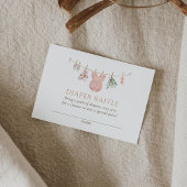 Boho Girl Babykleding Luier Raffle Ticket Informatiekaartje