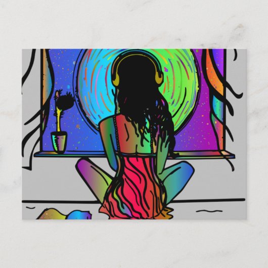 BOHO GIRL-Briefkaarten Briefkaart (Voorkant)