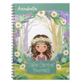 Boho Girl Green - Zorg goed voor jezelf Notitieboek (Voorkant)