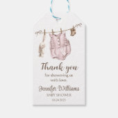 Boho girl kleren baby shower dank je labels cadeaulabel (Voorkant)