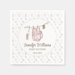 Boho girl kleren baby shower papieren luiers servet