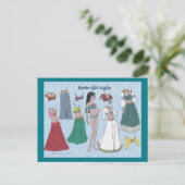 BoHo Girl Kylie Paper Doll Briefkaart (Staand voorkant)