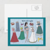 BoHo Girl Kylie Paper Doll Briefkaart (Voorkant / Achterkant)