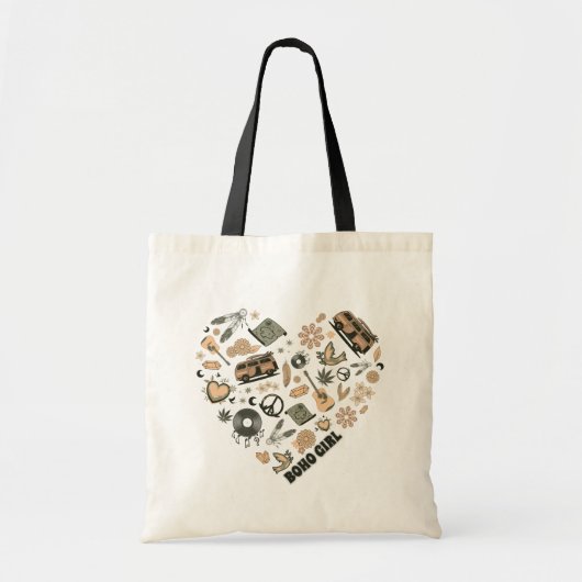 Boho Girl - Minimalistisch Tote Bag (Voorkant)