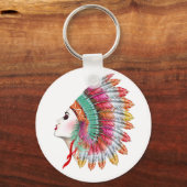Boho Girl Sleutelhanger, Mode Girl Sleutelhanger (Voorkant)
